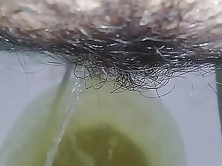 Hairy pissing wife